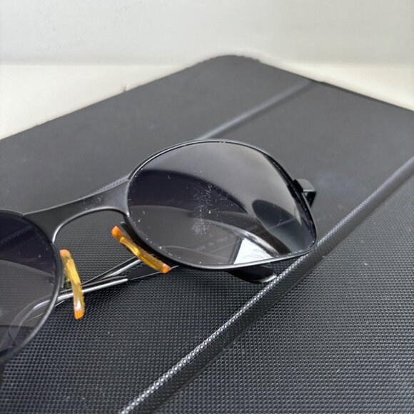 Chanel Unisex Vintage Matte Black Sunglasses - Picture 5 of 12
